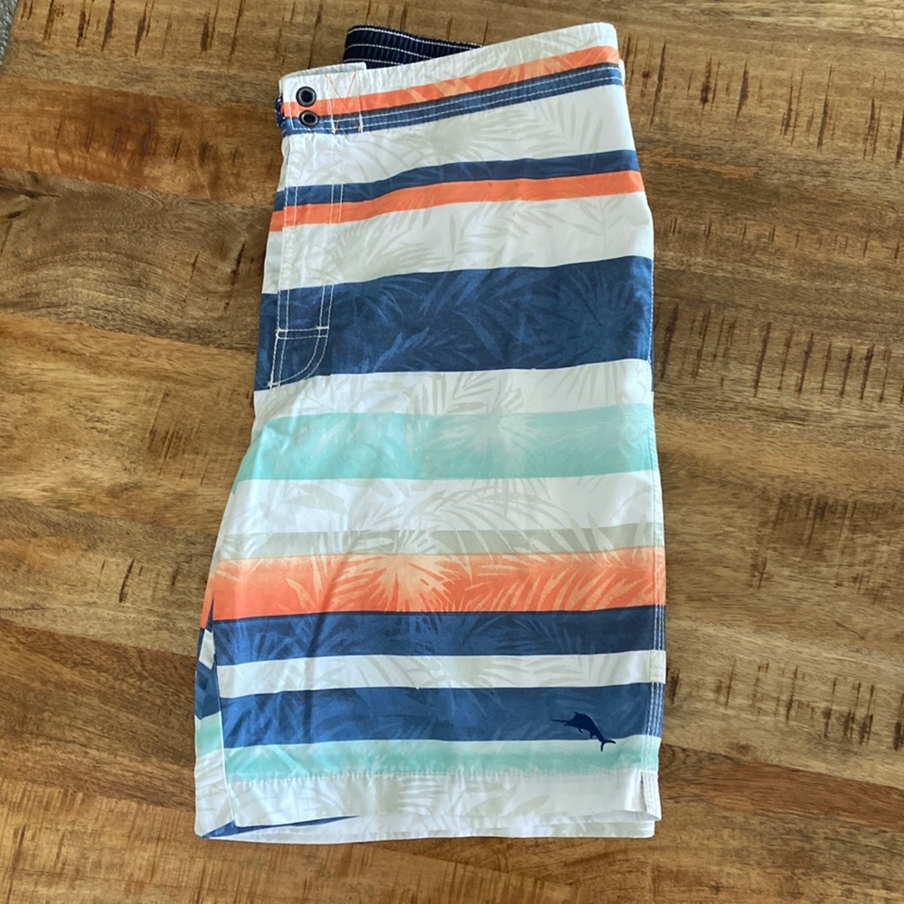 Tommy Bahama men’s swim trunks as L